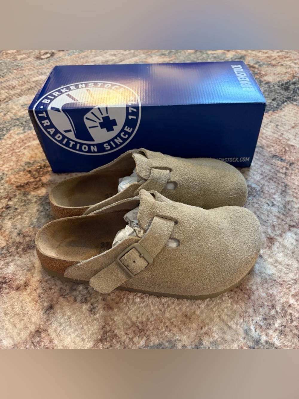 Birkenstock Boston Faded Khaki size 37 regular width